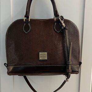 Dooney & Bourke Textured Chocolate Satchel